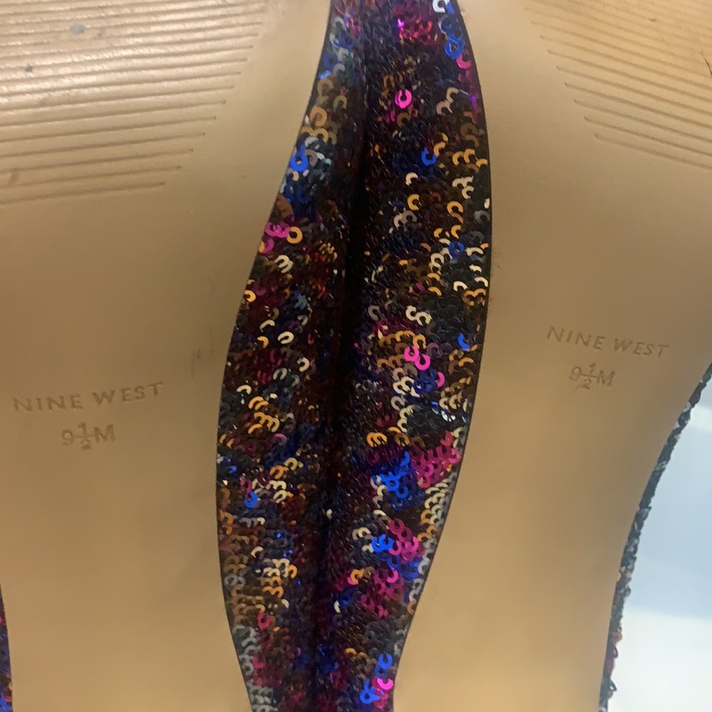 Multicolored Sequin Platform Heel - image 4